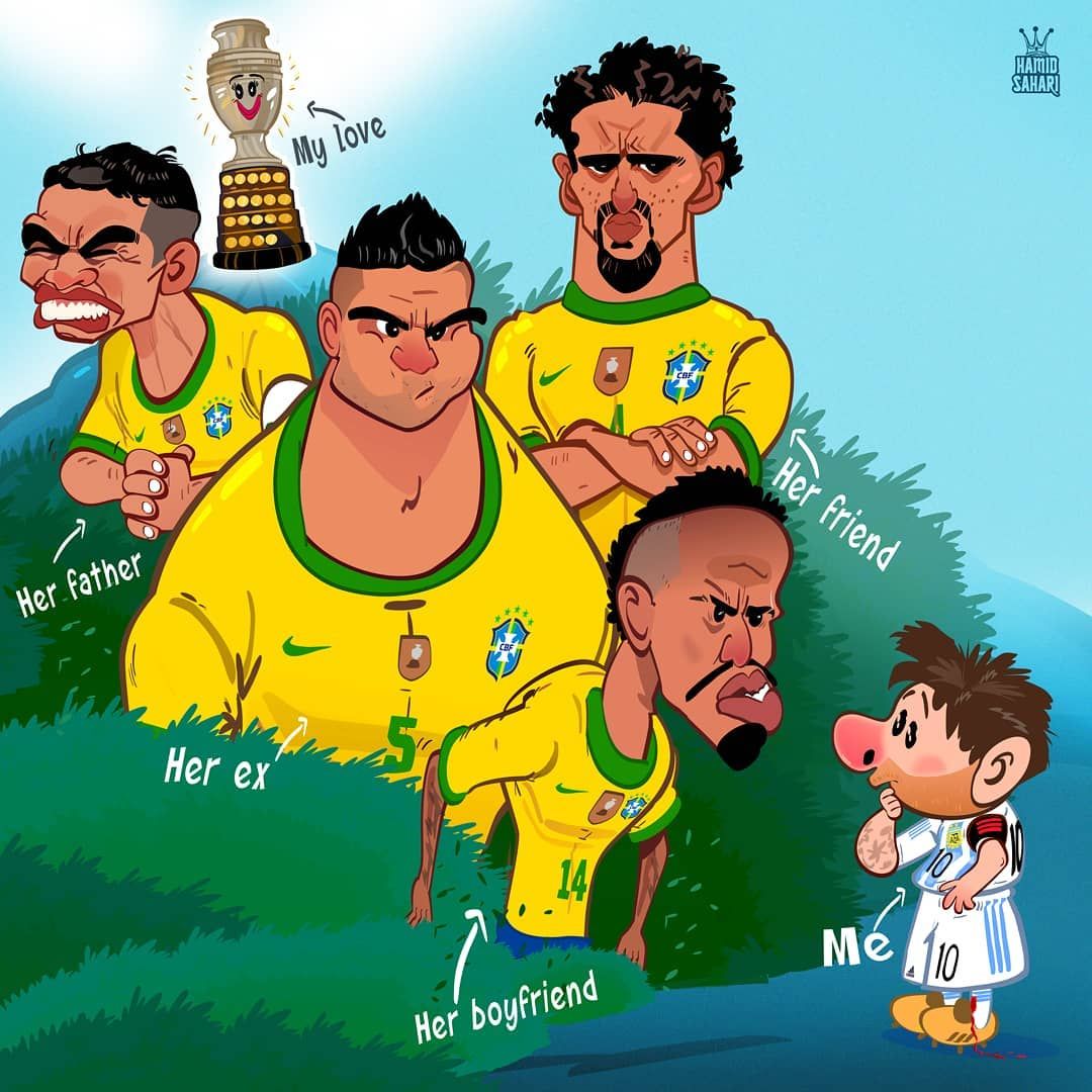 Karikatura: Messi Kopa Amerikani qo'lga kirita oladimi?