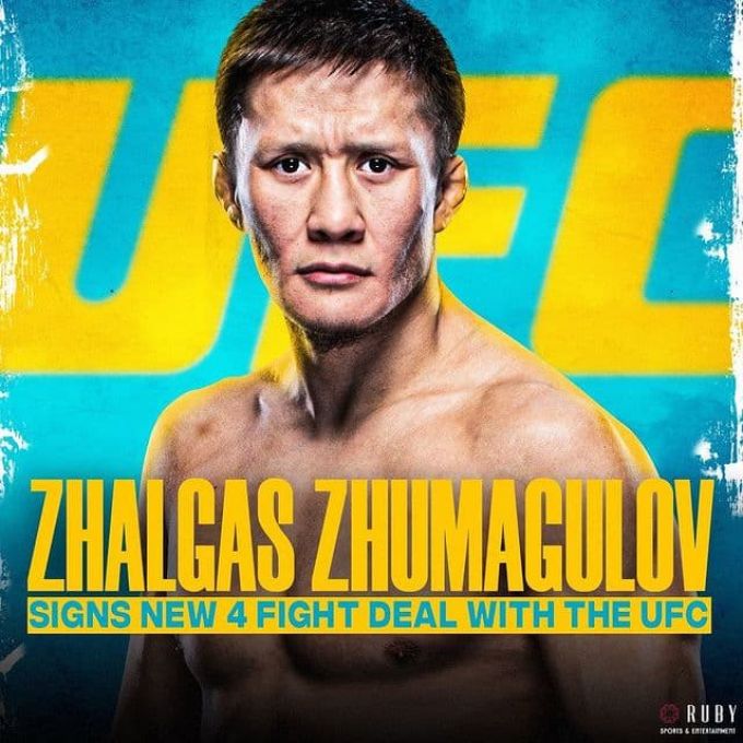 UFC qozog'istonlik jangchi Jalgas Jumagulov bilan yangi shartnoma izmoladi.
			