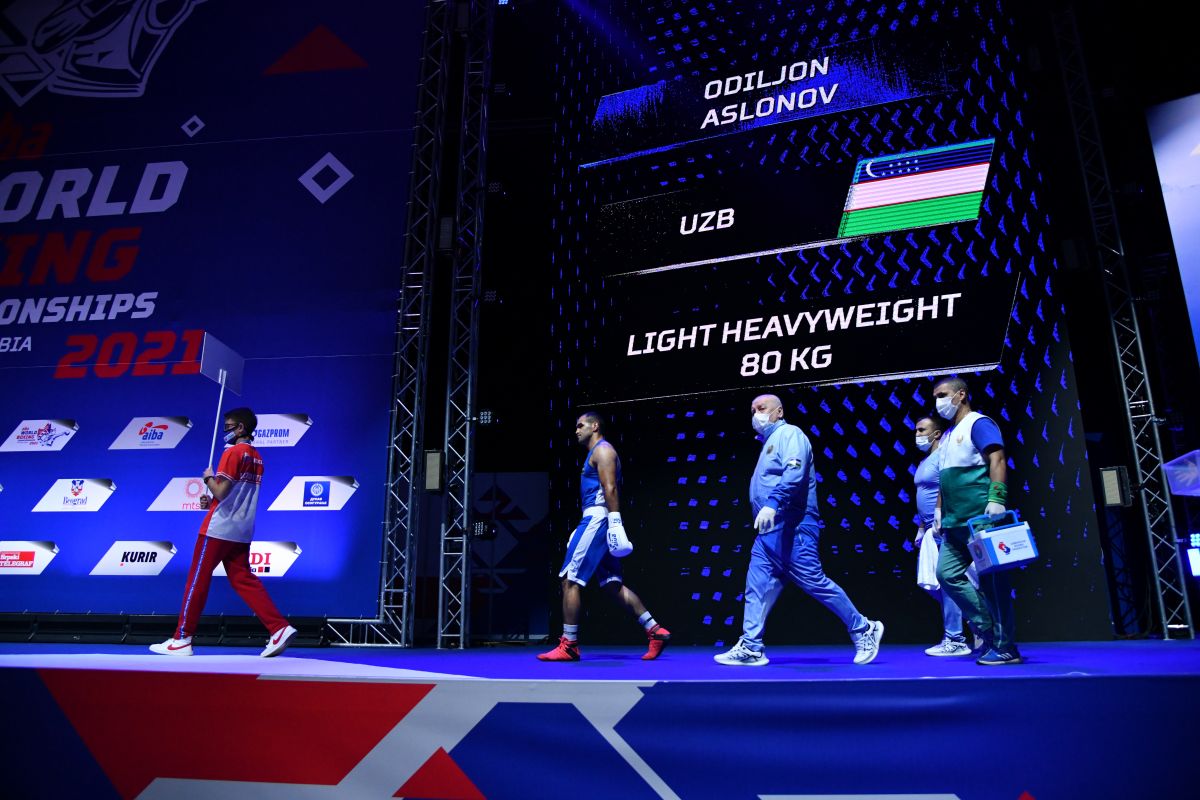 -80 kg vaznli bokschimiz Odiljon Aslonov JCH 1/8 finalida amerikalik raqibga qarshi jang qildi.
			