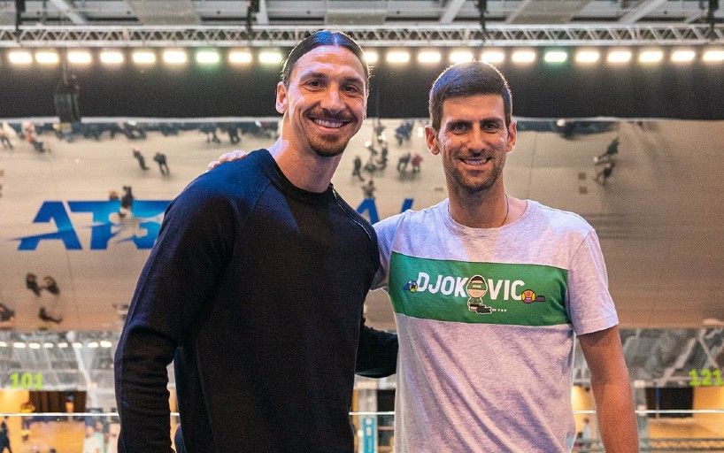 Novak Jokovich Turinda Zlatan Ibragimovich bilan uchrashdi + FOTO