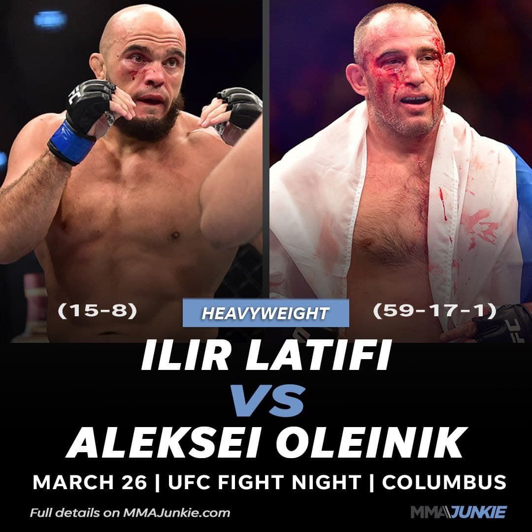 UFC promoushenining faxriy vakili, Aleksey Oleynik navbatdagi jangini 26 mart kuni shveciyalik Ilir Latifiga qarshi o'tkazadi.
			