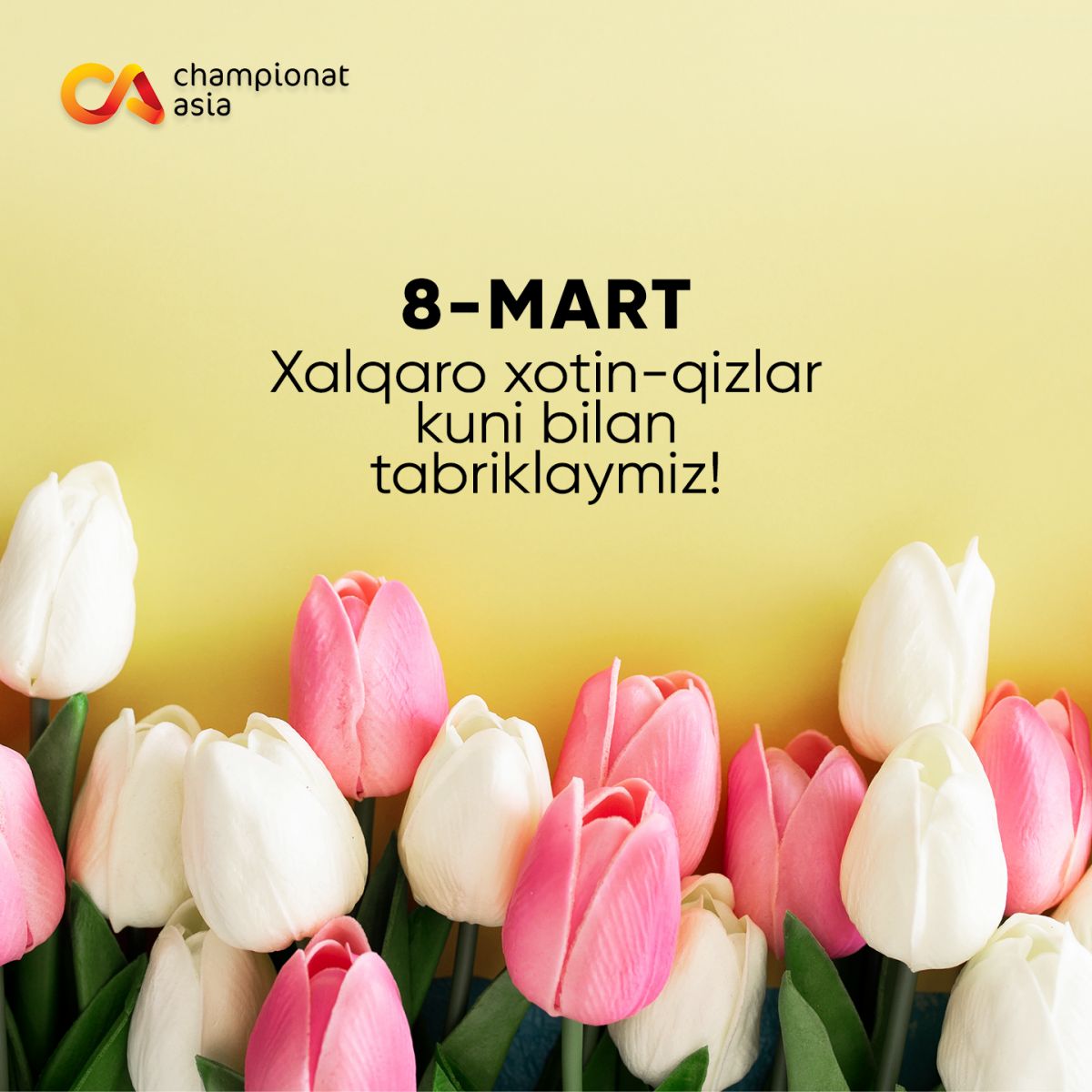 Bugun, 8 mart xalqaro xotin-qizlar bayrami.
			